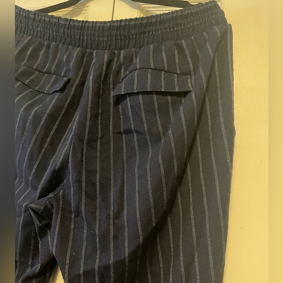 Nine West Navy Blue Drawstring Pants, Size Large - Picture 6 of 7